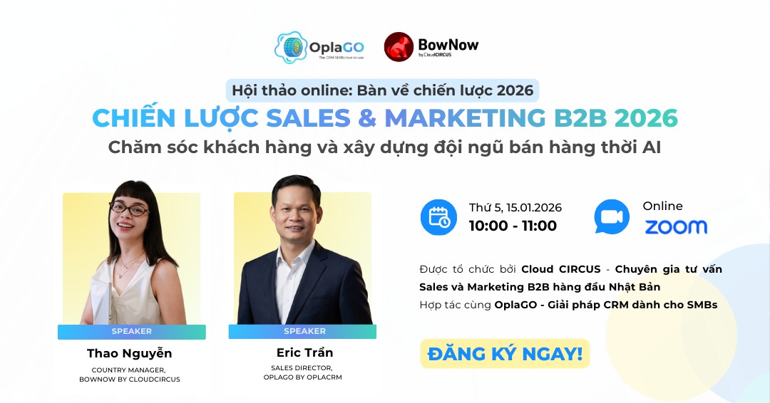 HỘI THẢO ONLINE CHIẾN LƯỢC SALES & MARKETING B2B 2026 15/01/2026